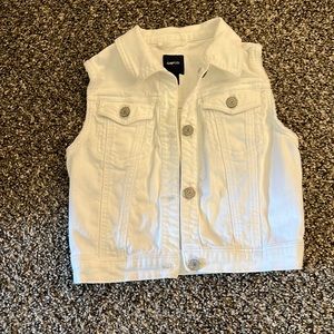 GapKids white denim vest size 10